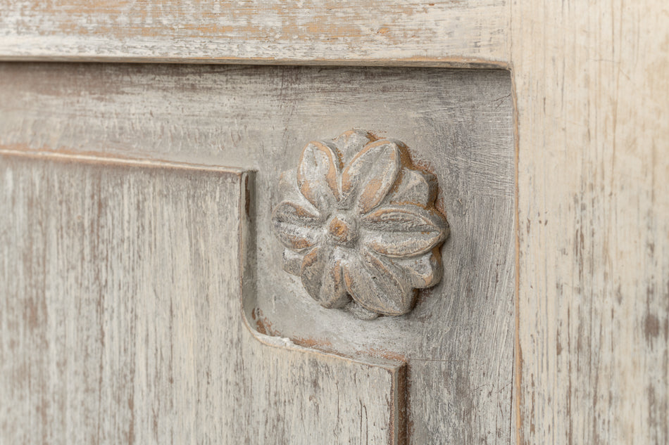 Grey Oak Long French Louis Sideboard