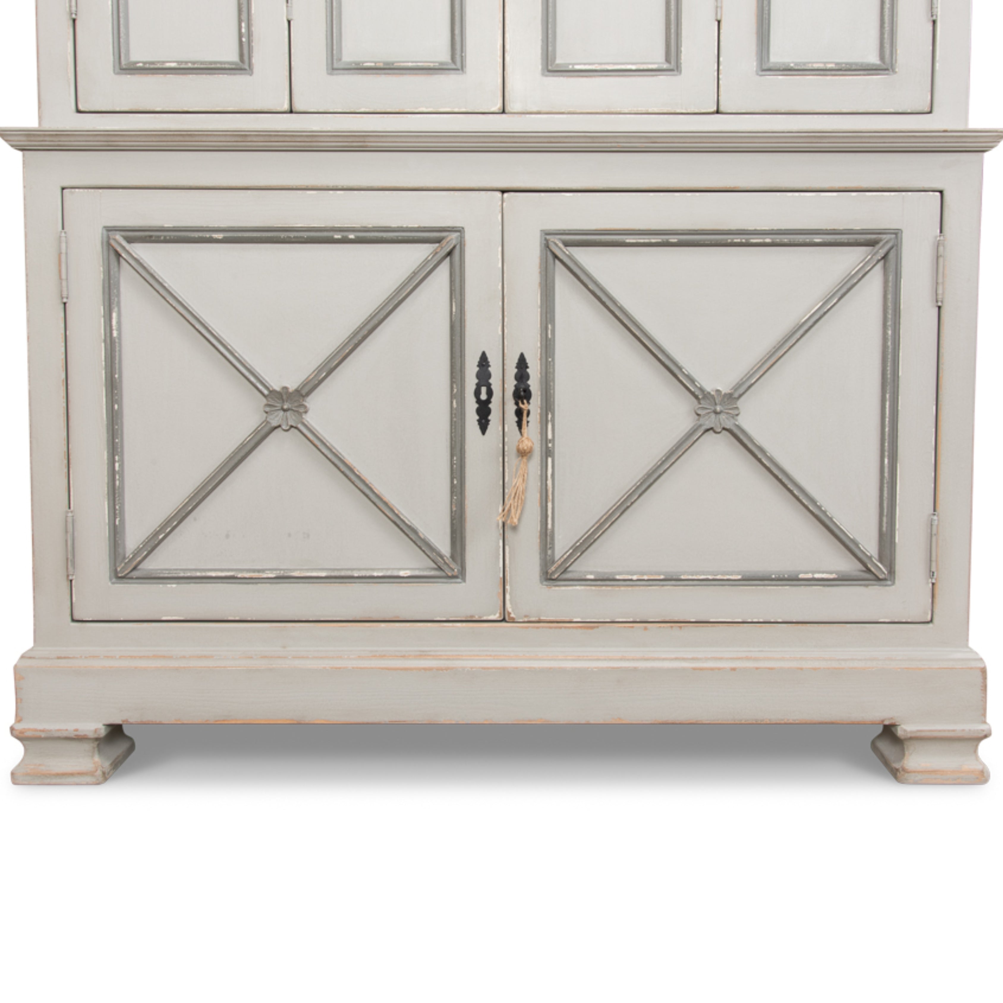 Grey and Gold Trimmed Directoire Cabinet