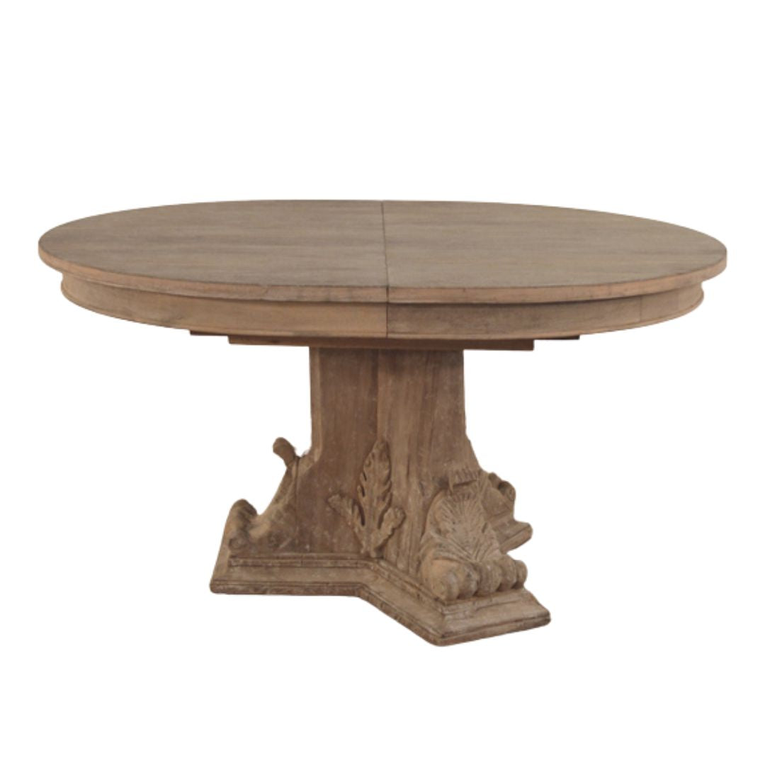 Expandable Rustic Italian Oval Dining Table