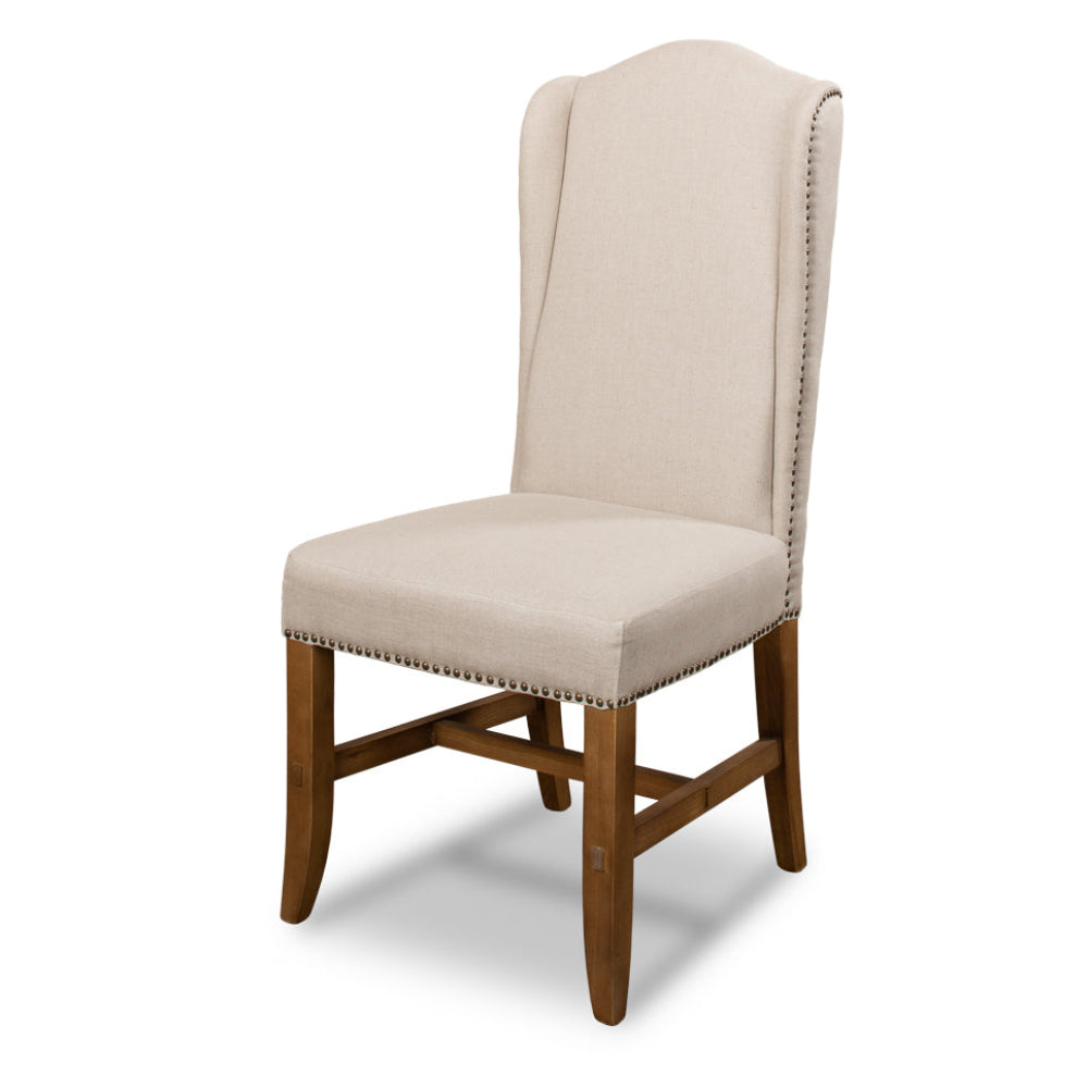 Ivory High Back Dining Chairs - Set of 2