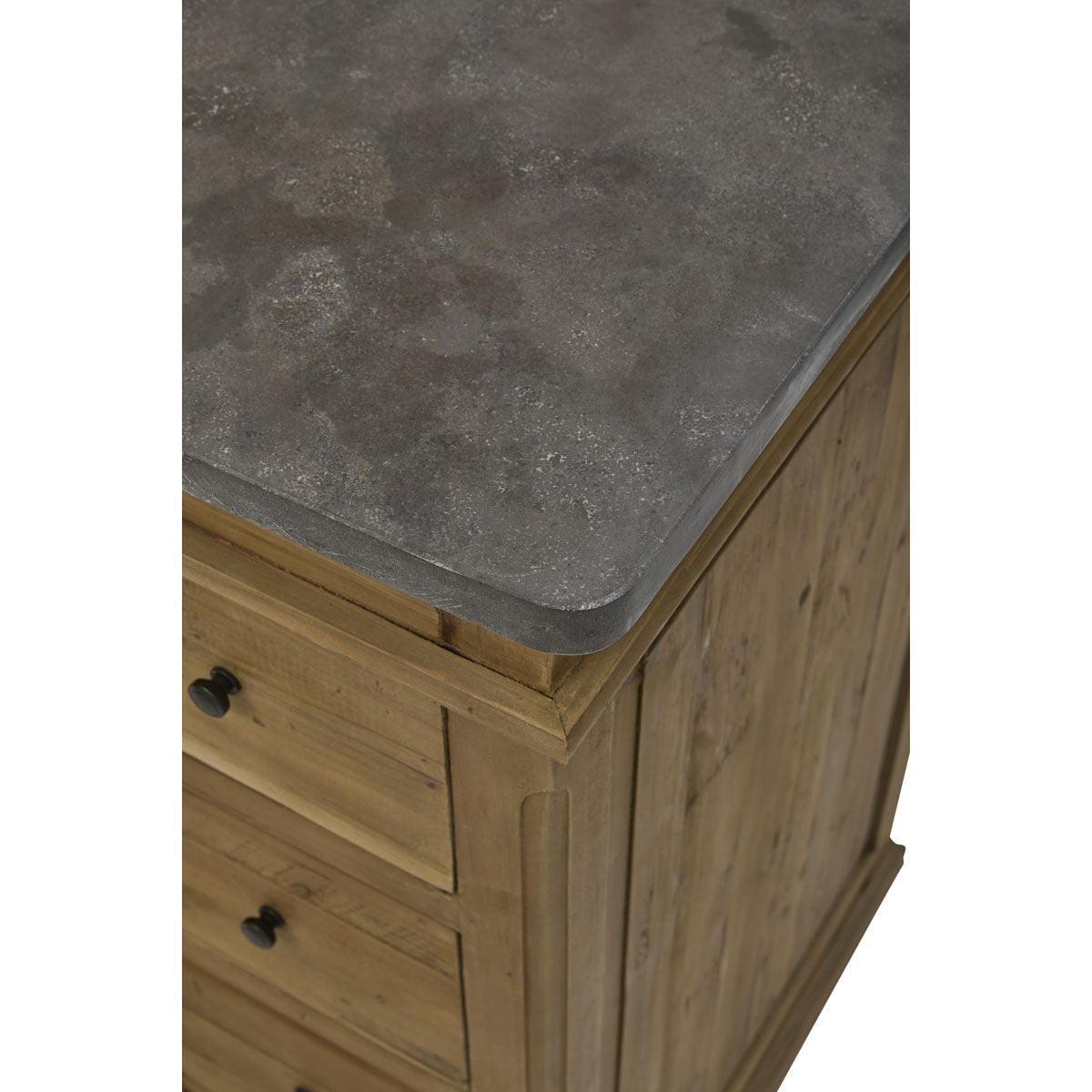 Rustic Farmhouse Stone Top Panel Door Vanity