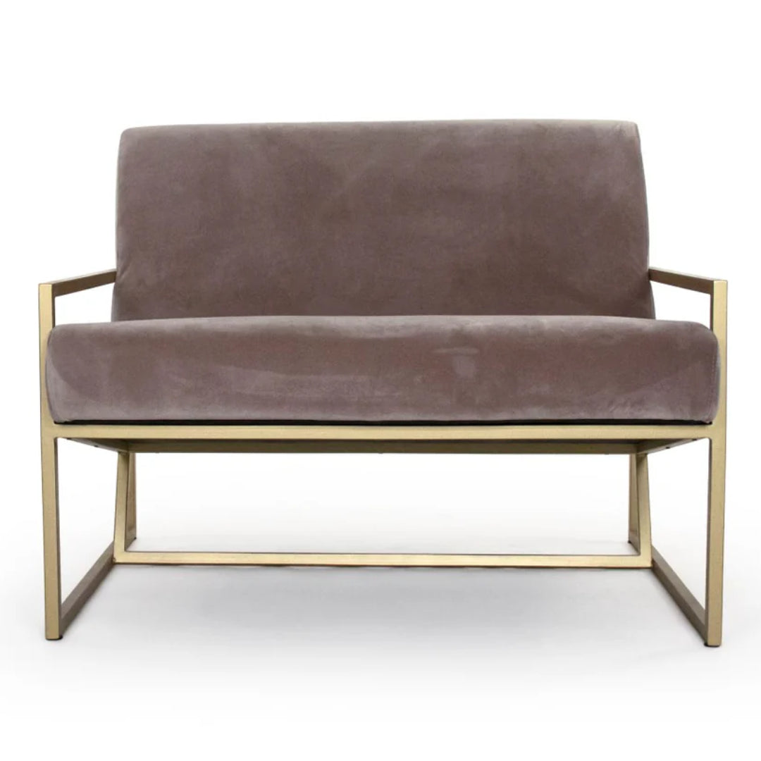 Gold Metal Frame Love Seat