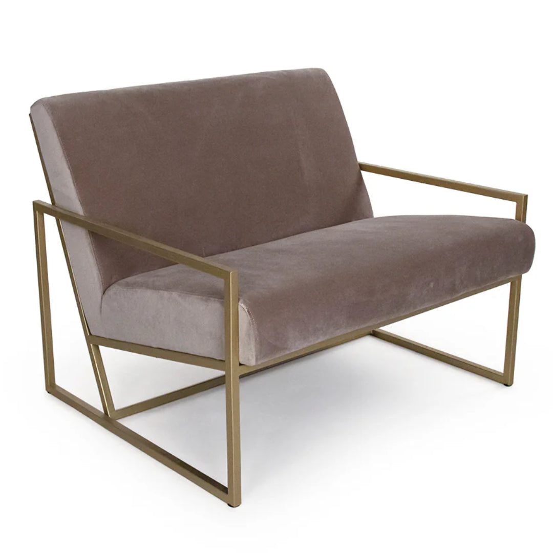 Gold Metal Frame Love Seat