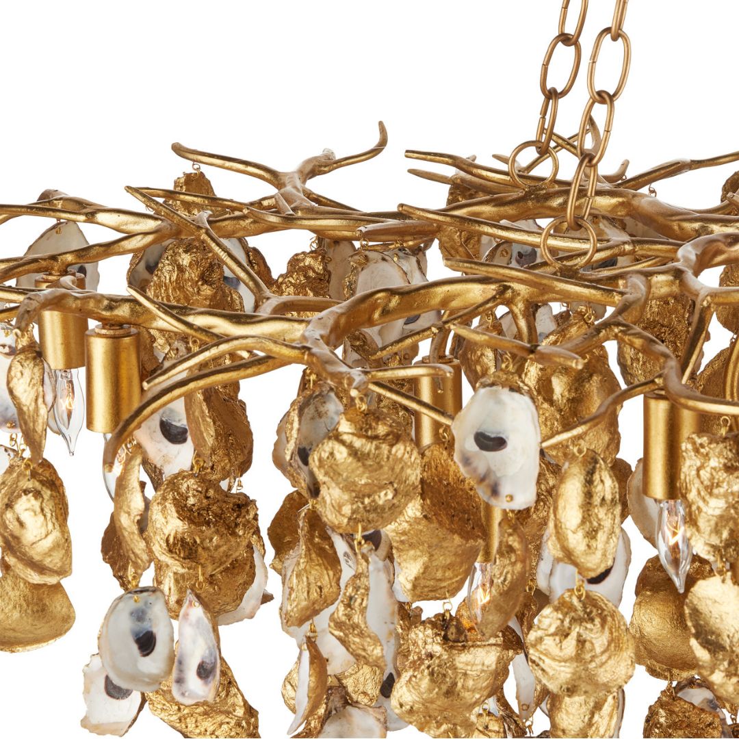 Dripping Gold Shells Chandelier