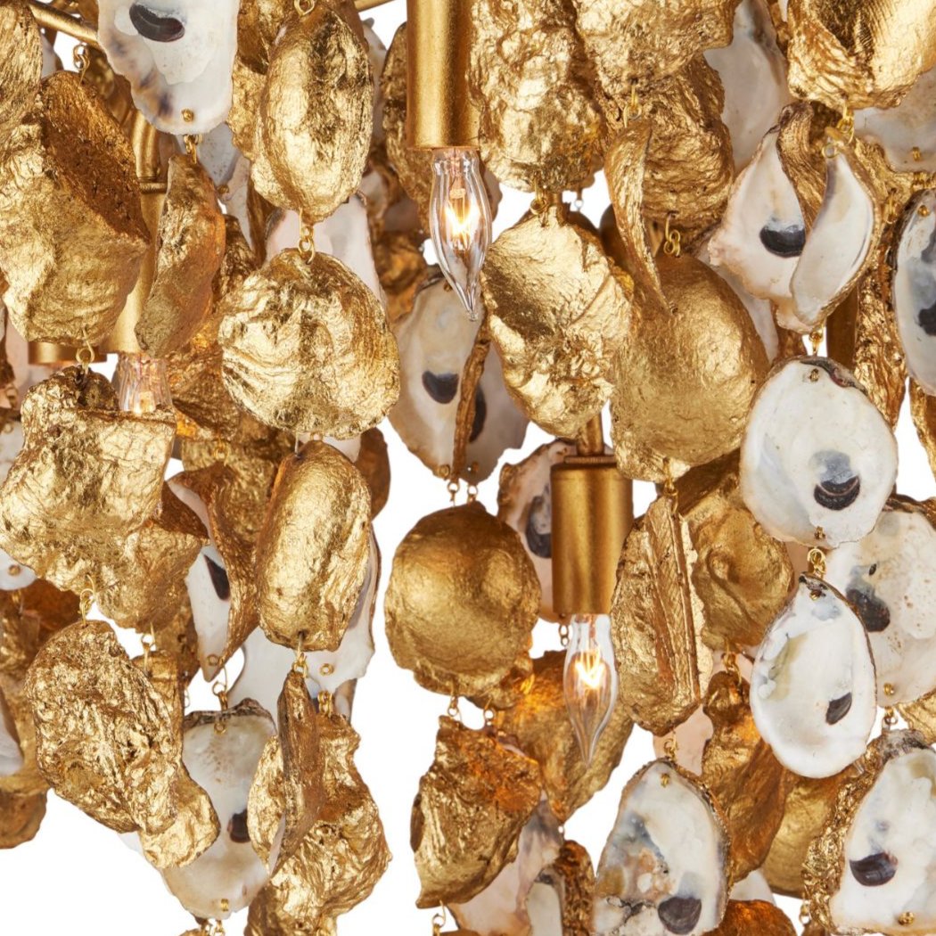 Dripping Gold Shells Chandelier