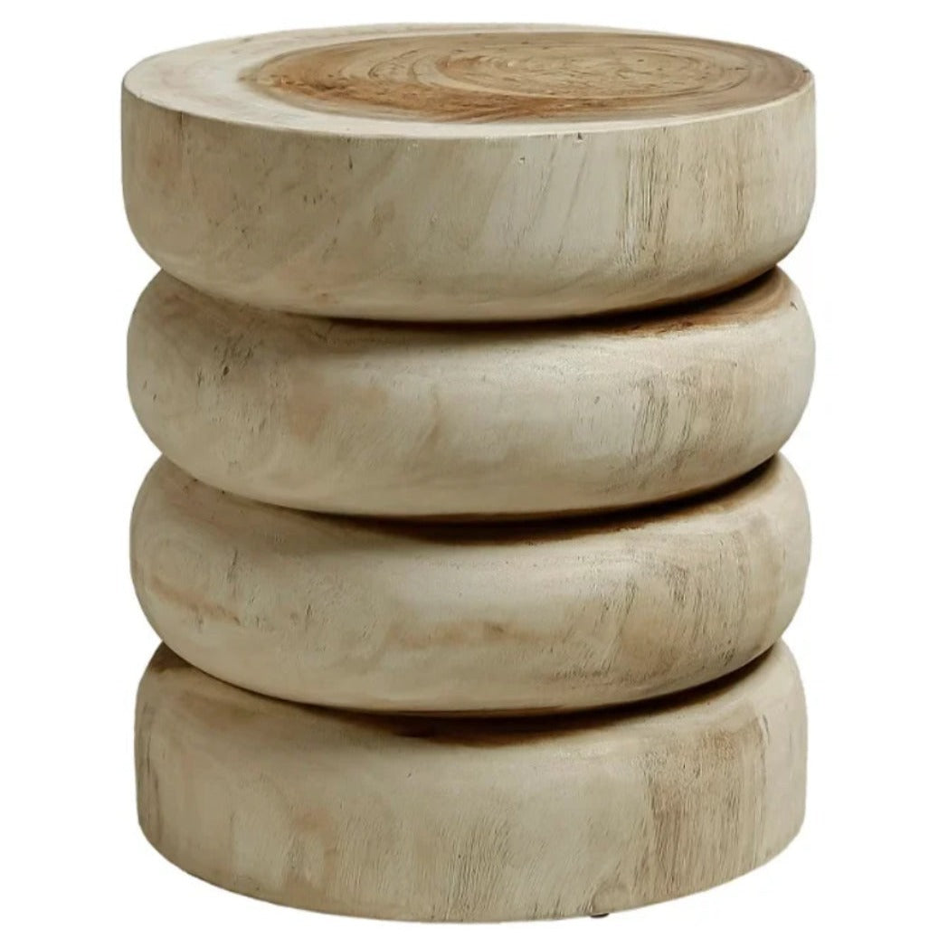 Natural Modern Bubble Suar Stool