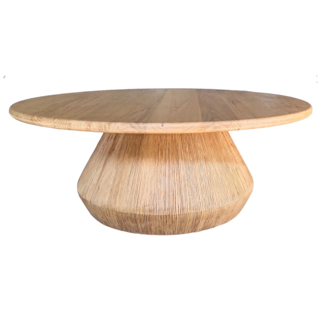 Natural Wooden Round Coffee Table