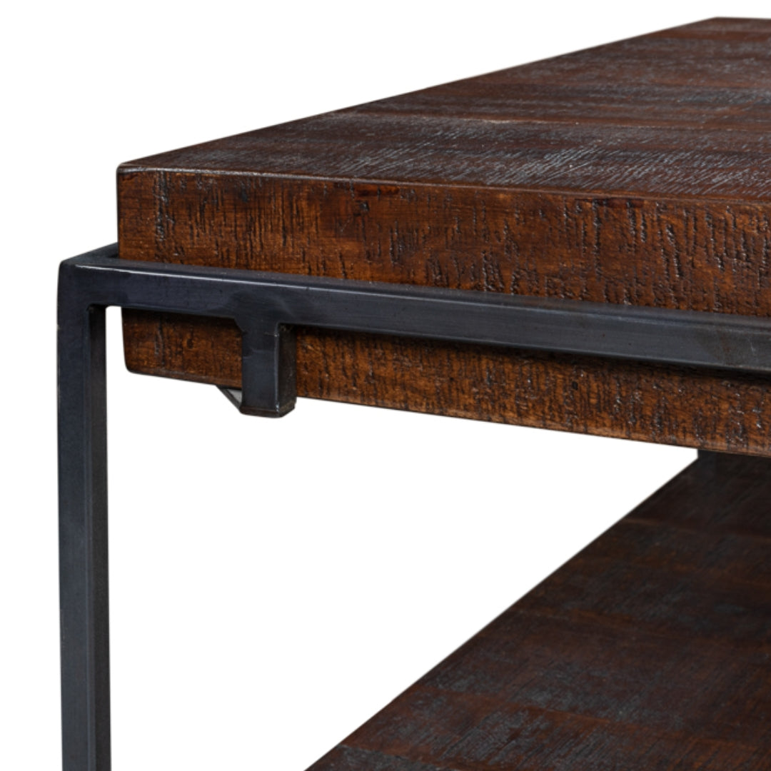 Industrial Force Wood and Iron Desk