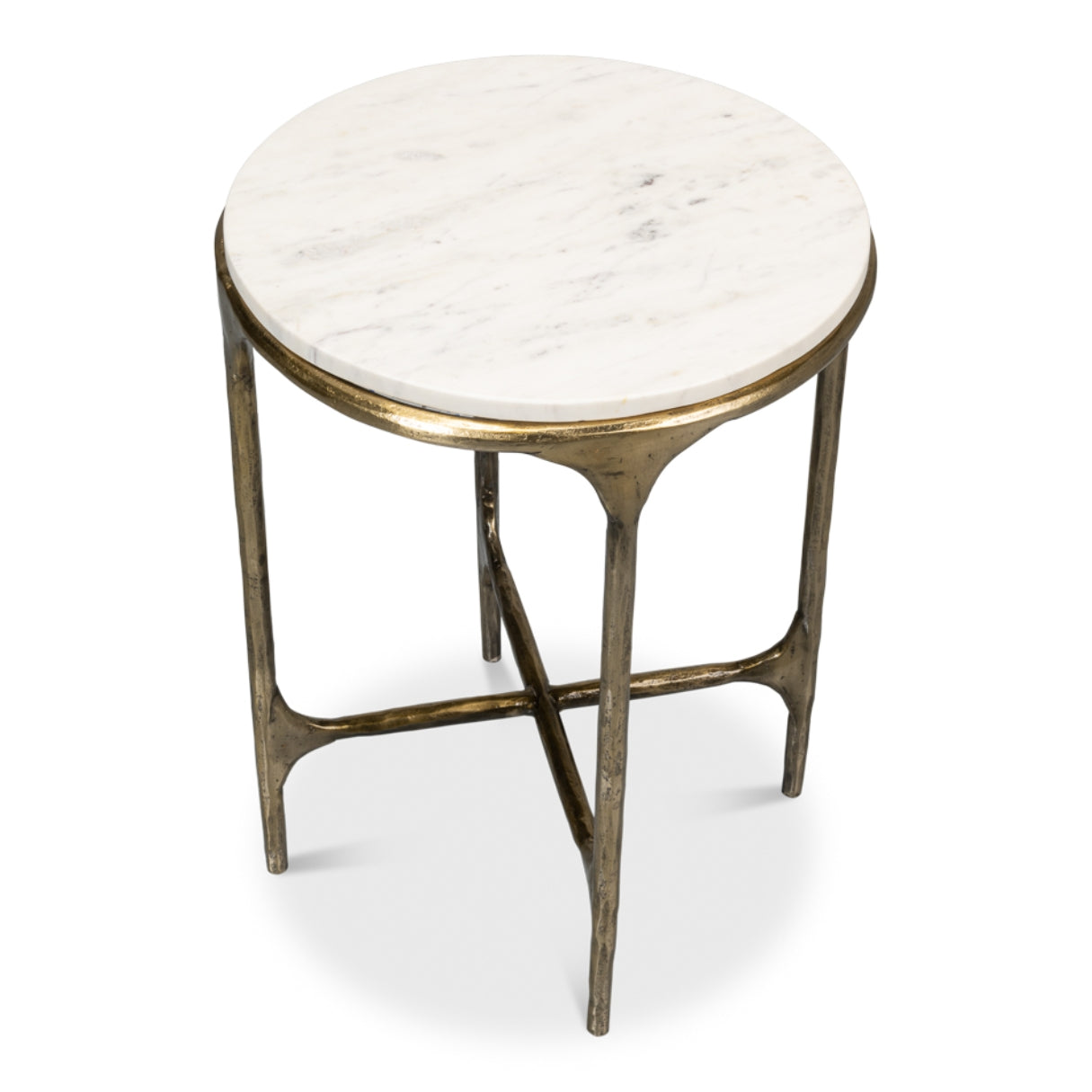 Martini White Marble Accent Table