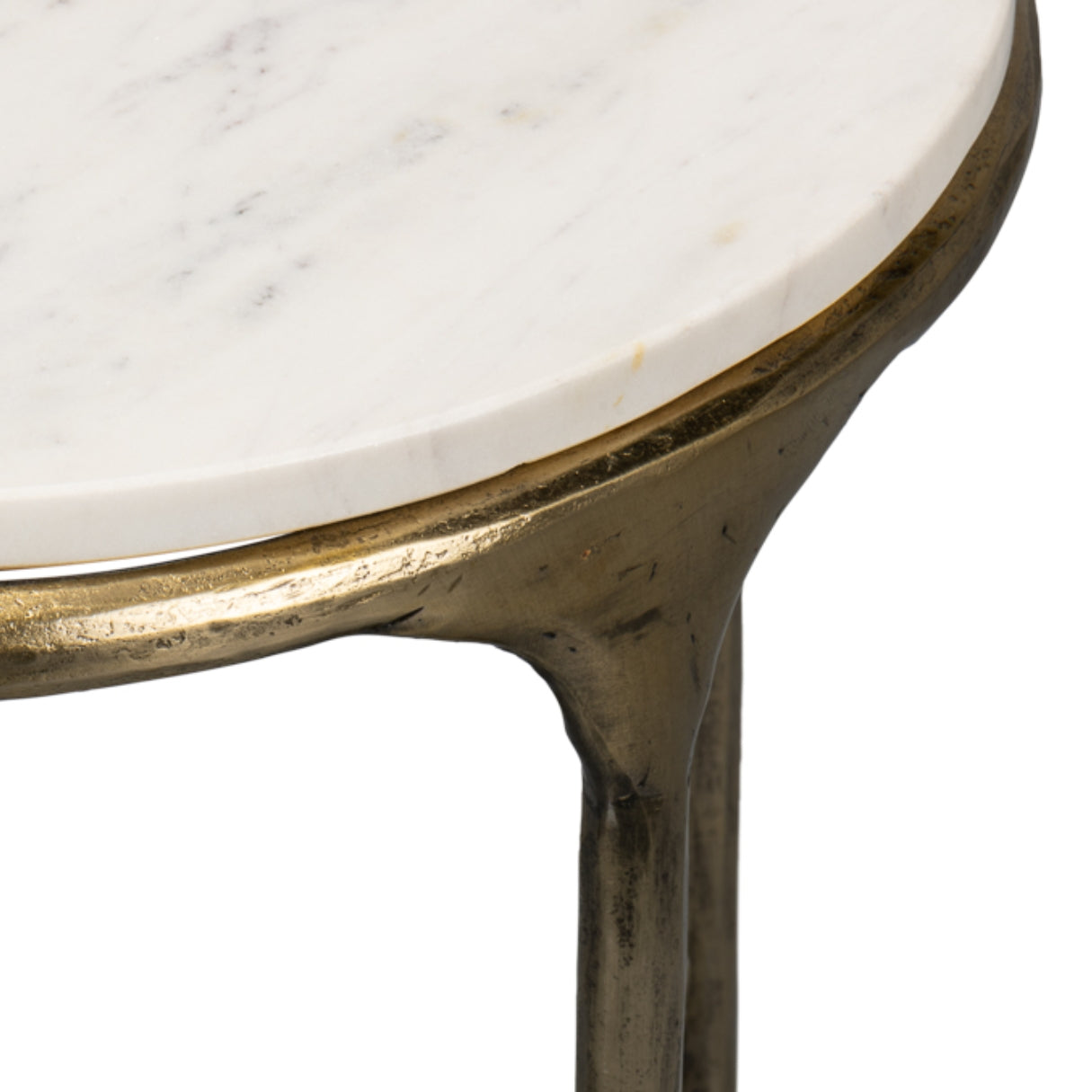 Martini White Marble Accent Table