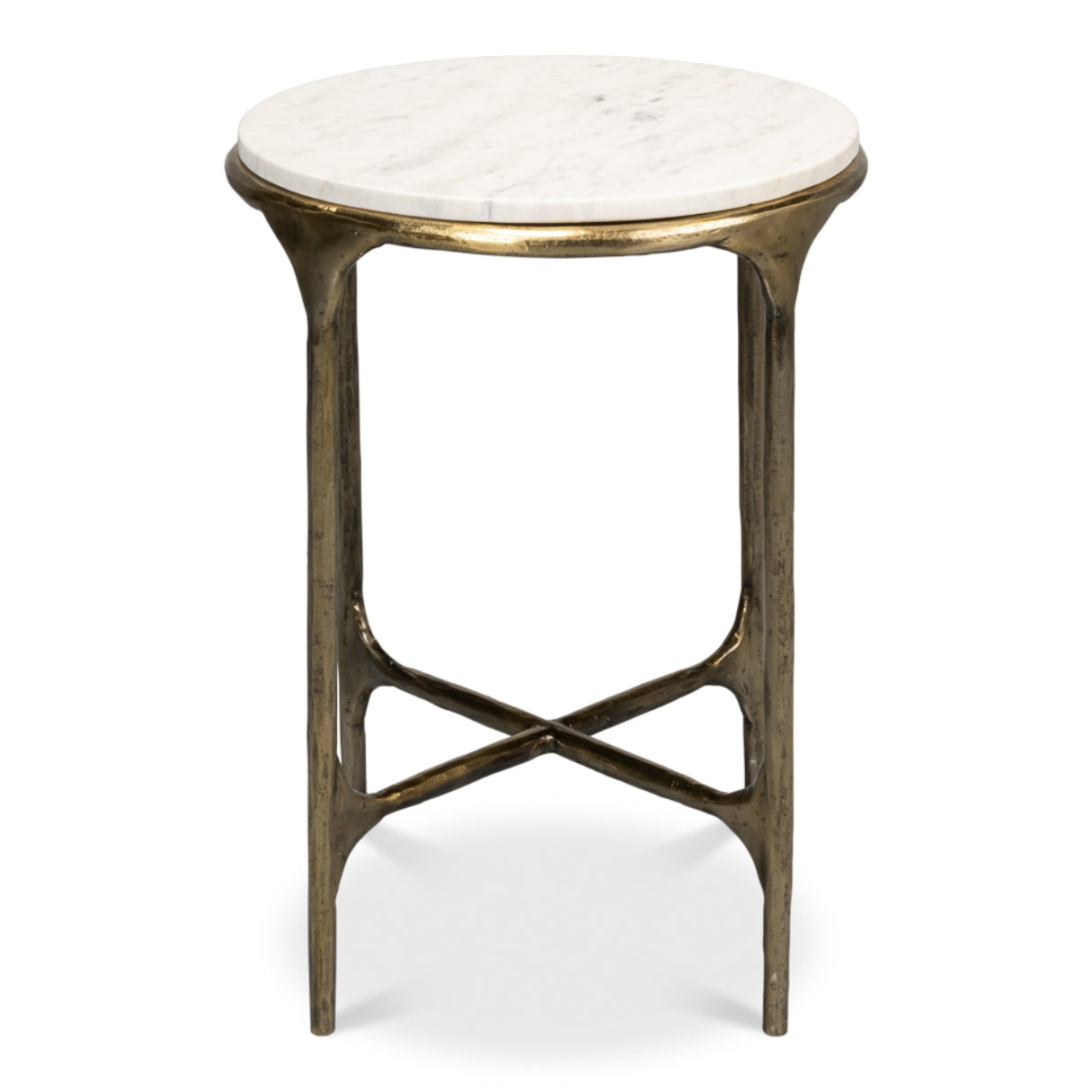 Martini White Marble Accent Table