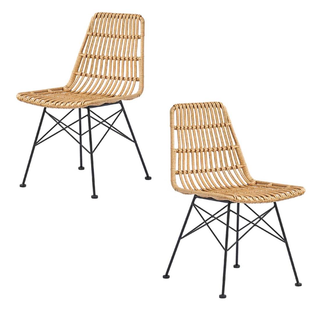 Modern Woven Rattan Dining Chair