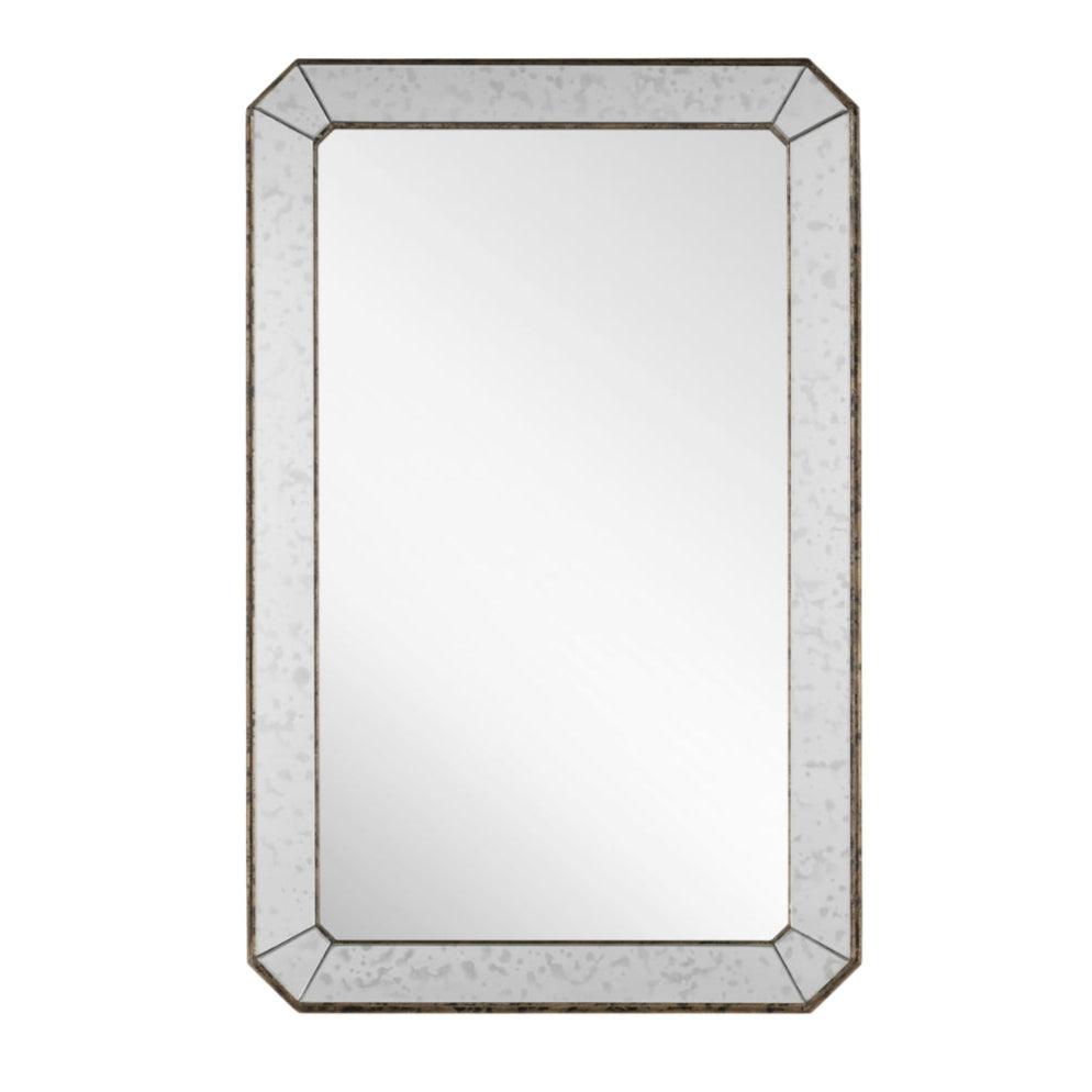 Venetian Beveled Mottled Glass Mirror