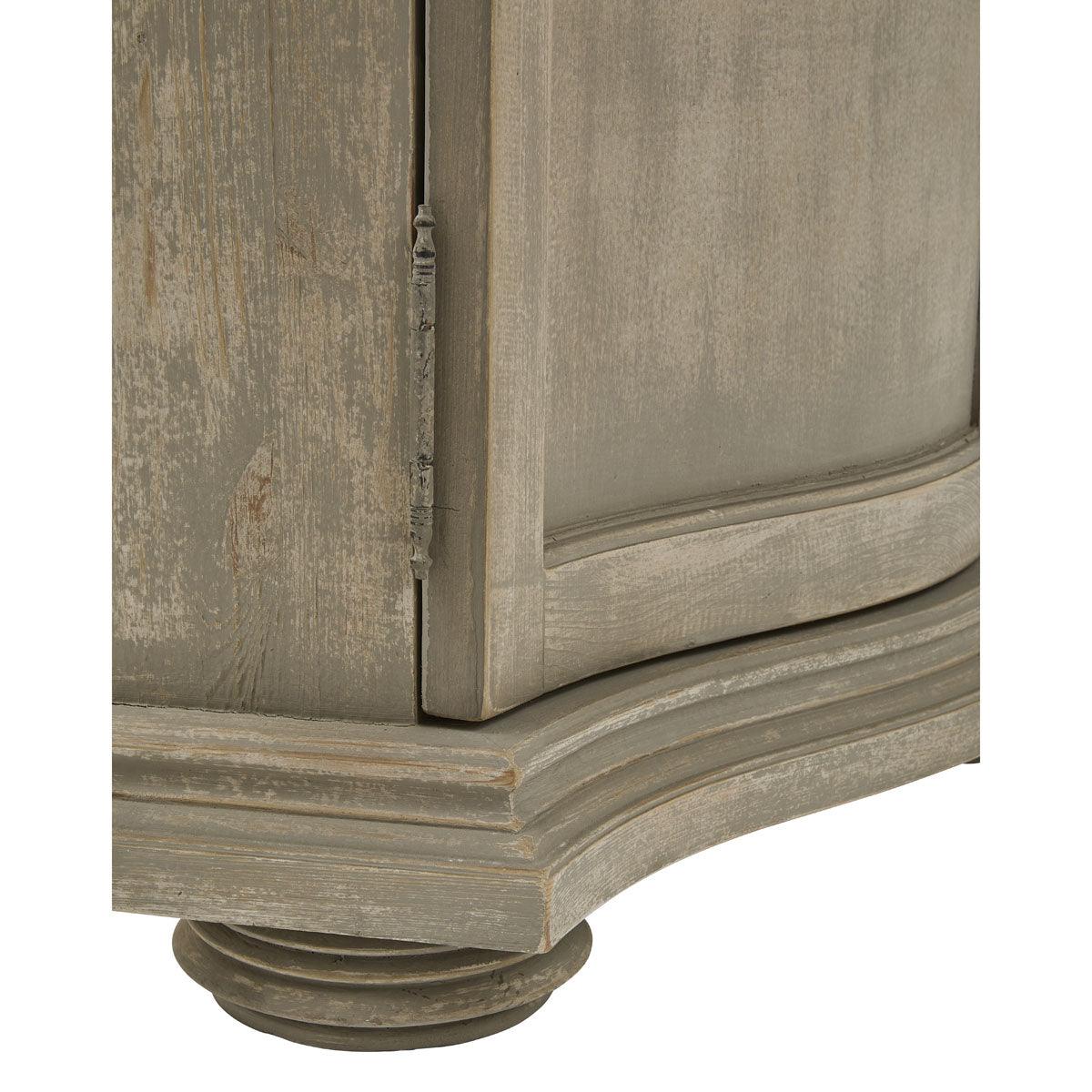 Natural Smokey Wood Demilune Sideboard