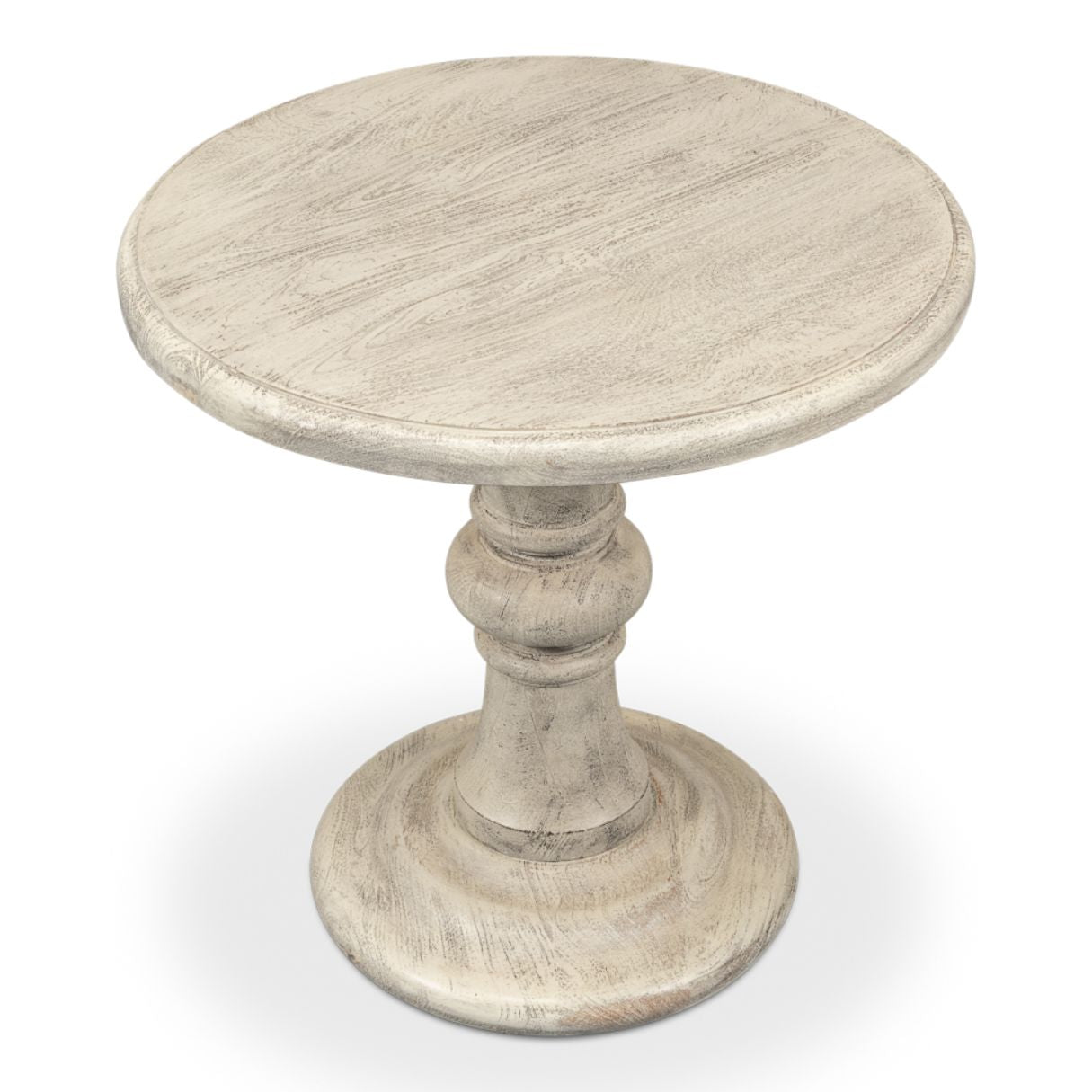 Statuesque Distressed Pedestal Table