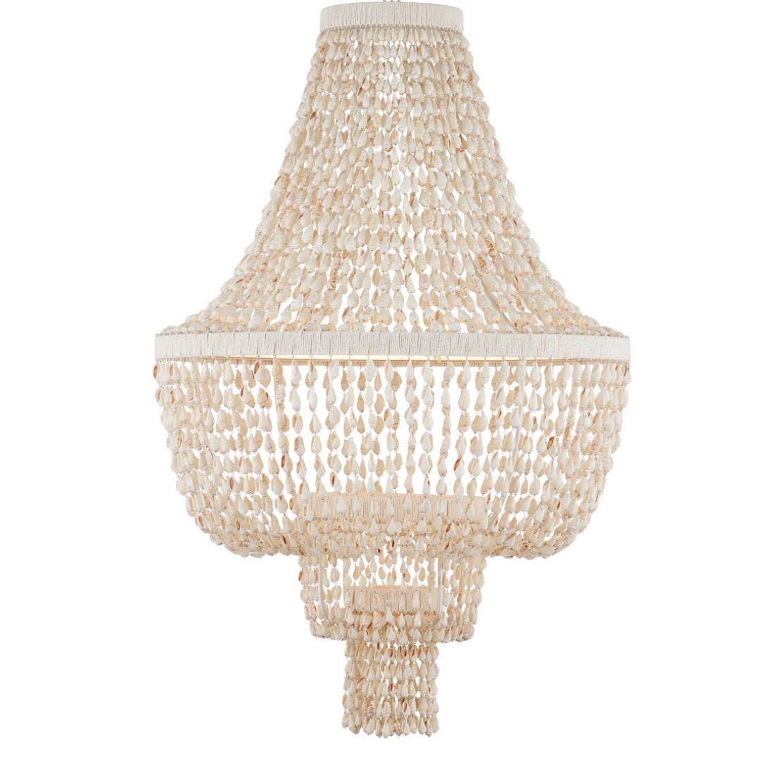 Pearlized Shell Empire Shape Chandelier