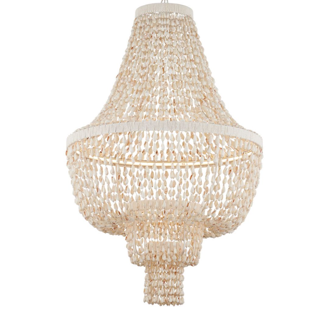 Pearlized Shell Empire Shape Chandelier