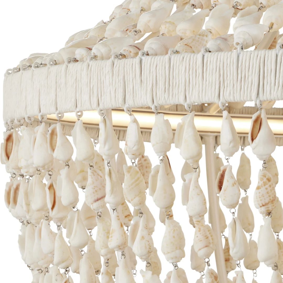 Pearlized Shell Empire Shape Chandelier