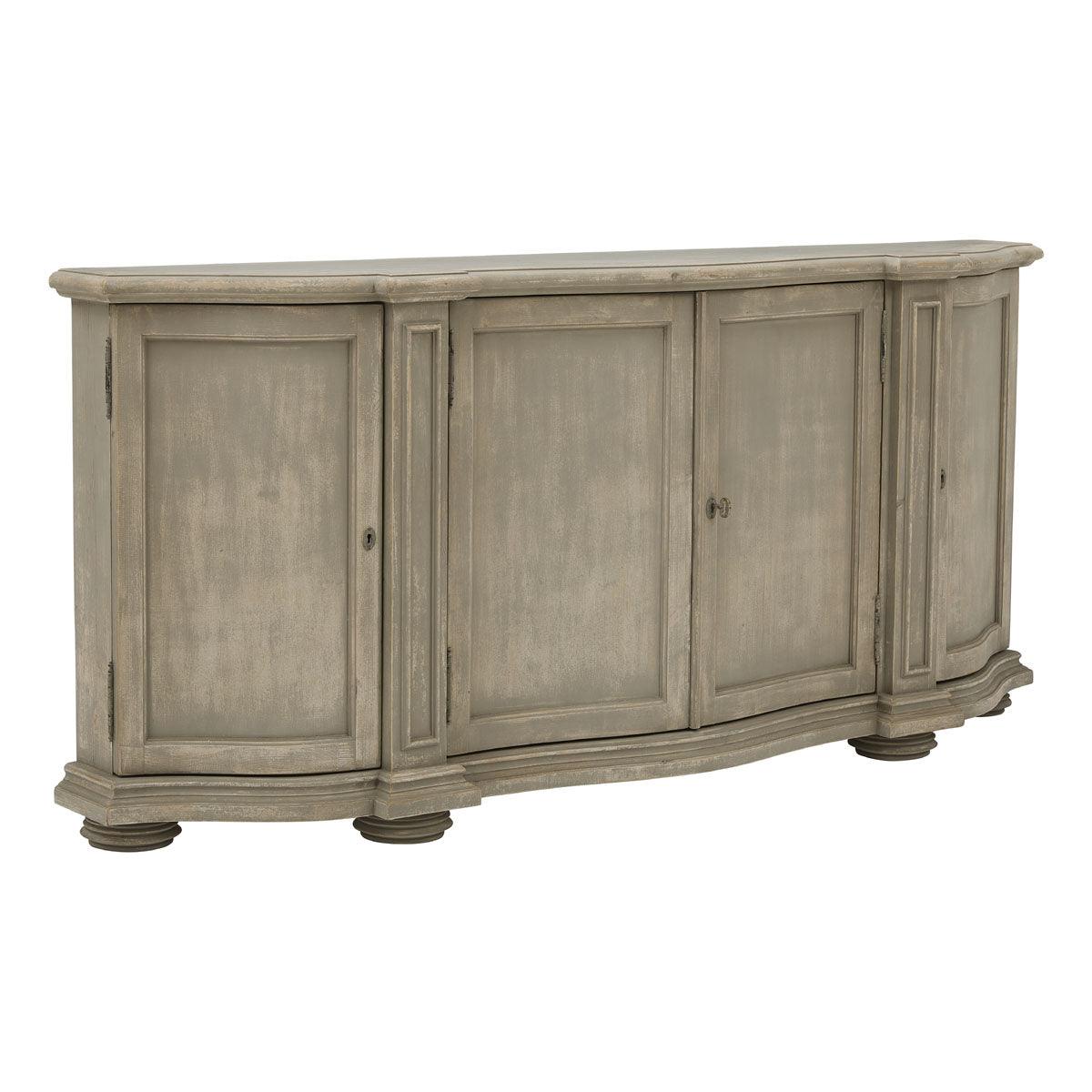 Natural Smokey Wood Demilune Sideboard