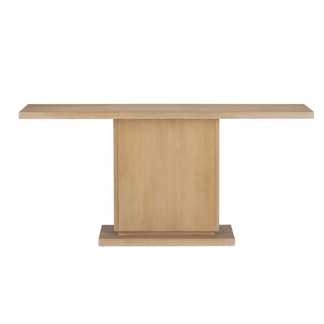 Geometric Illusion Wood Console Table