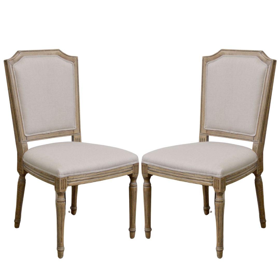 Crested French Fluted Dining Chair