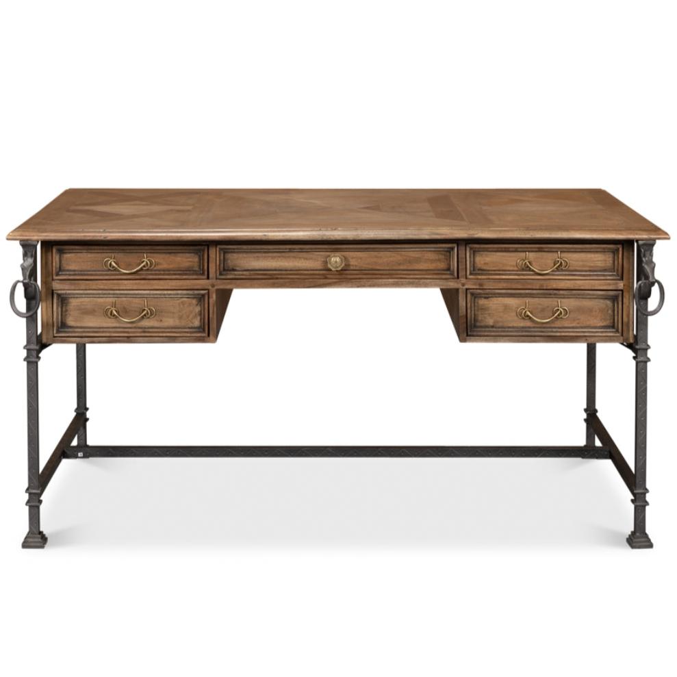 Rustic IronSteed Wood and Iron Desk