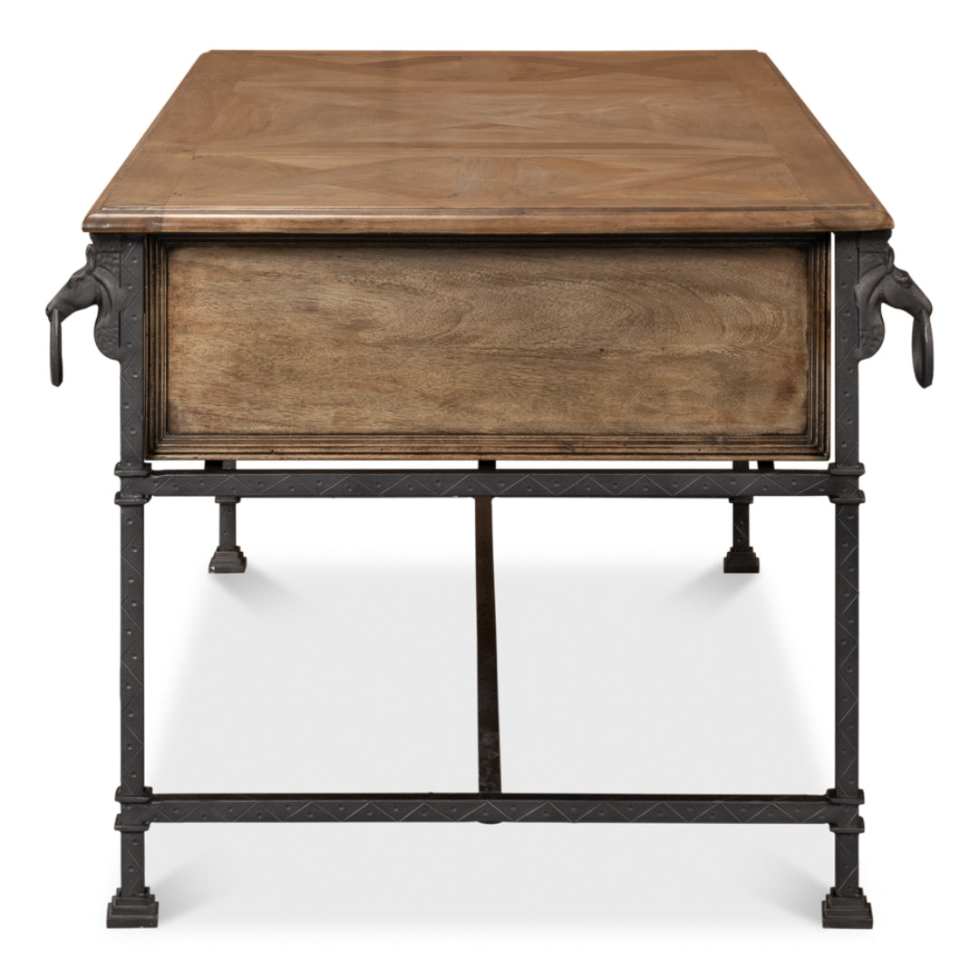 Rustic IronSteed Wood and Iron Desk