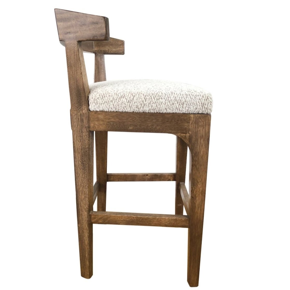 Upholstered Brown Counter Stool