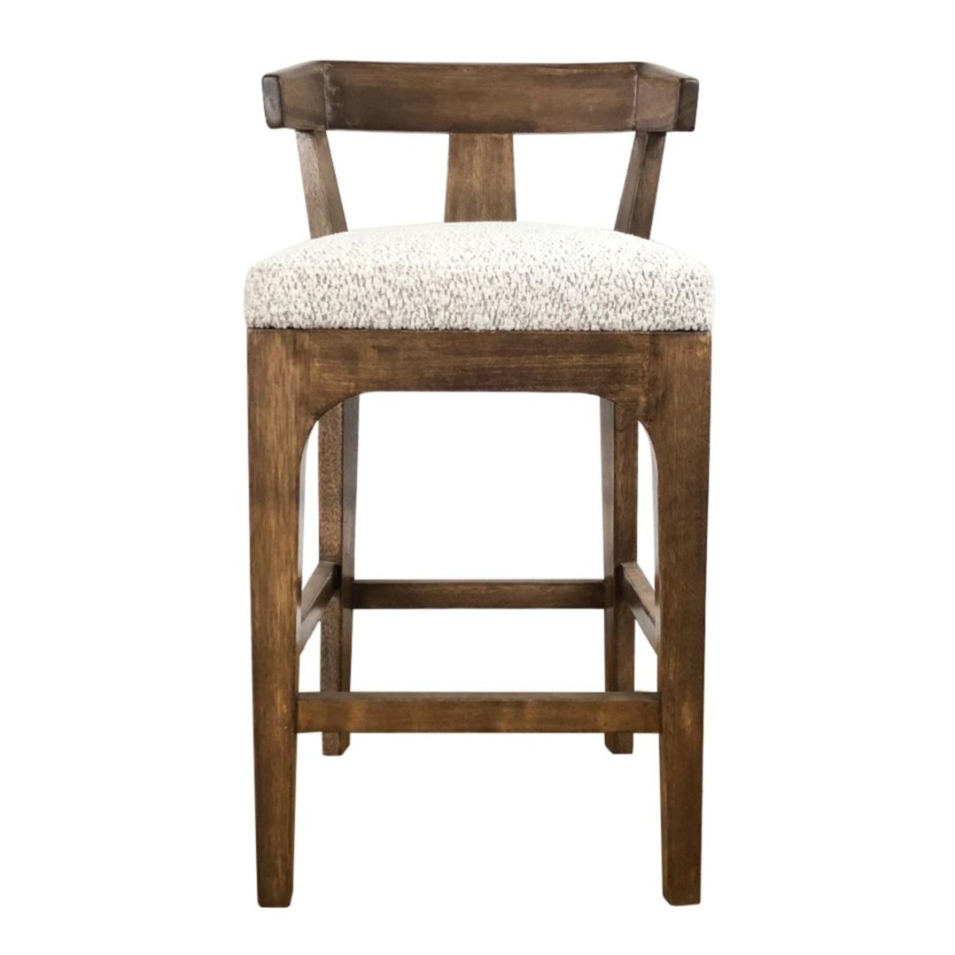 Upholstered Brown Counter Stool