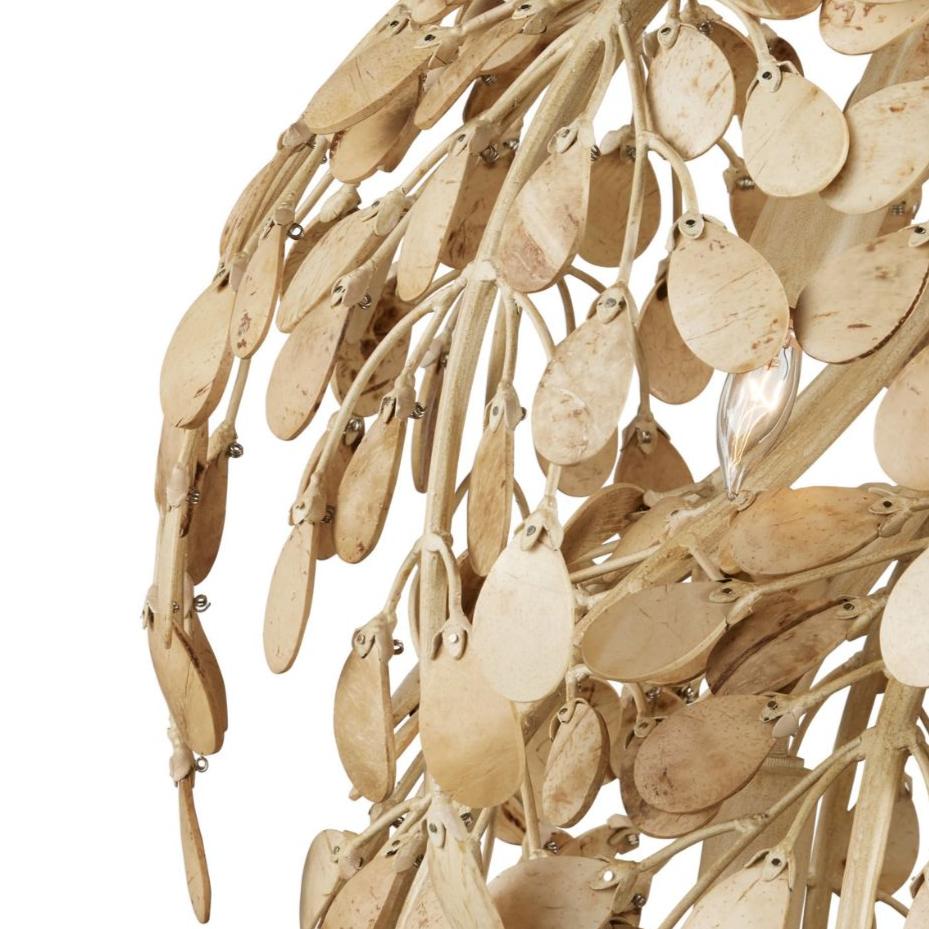 Cascading Gold Palm Leaves Chandelier