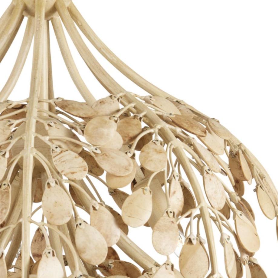 Cascading Gold Palm Leaves Chandelier