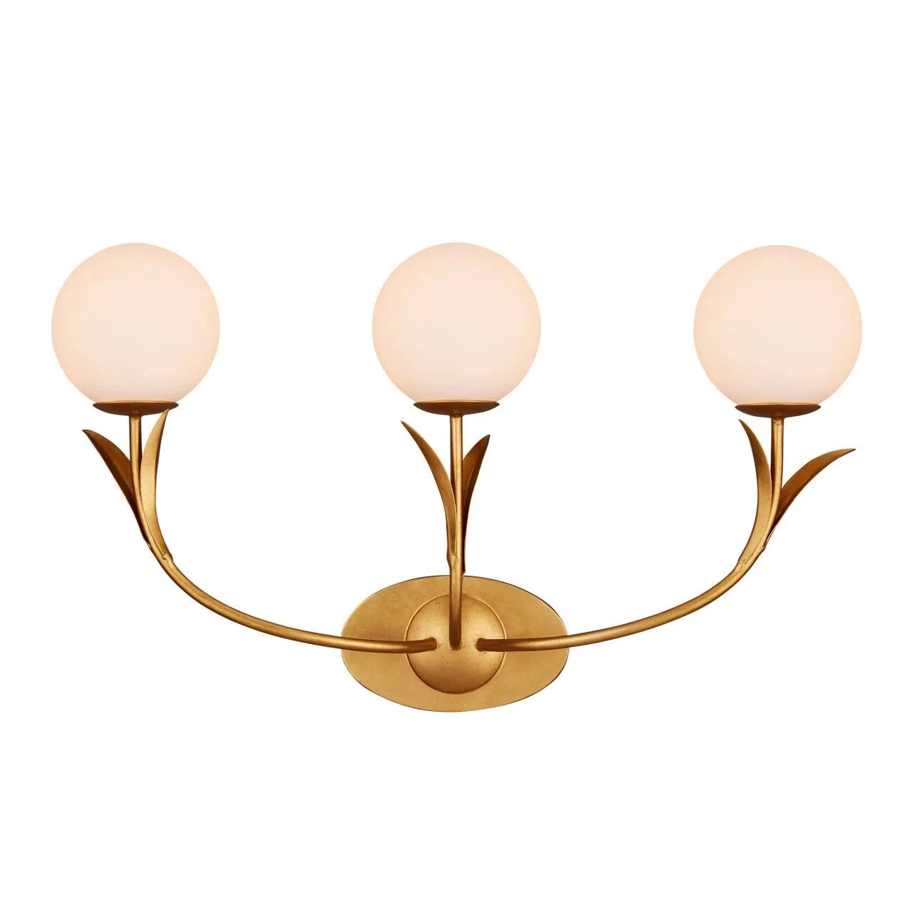 Parisian Gold Leaf Triple Sconce