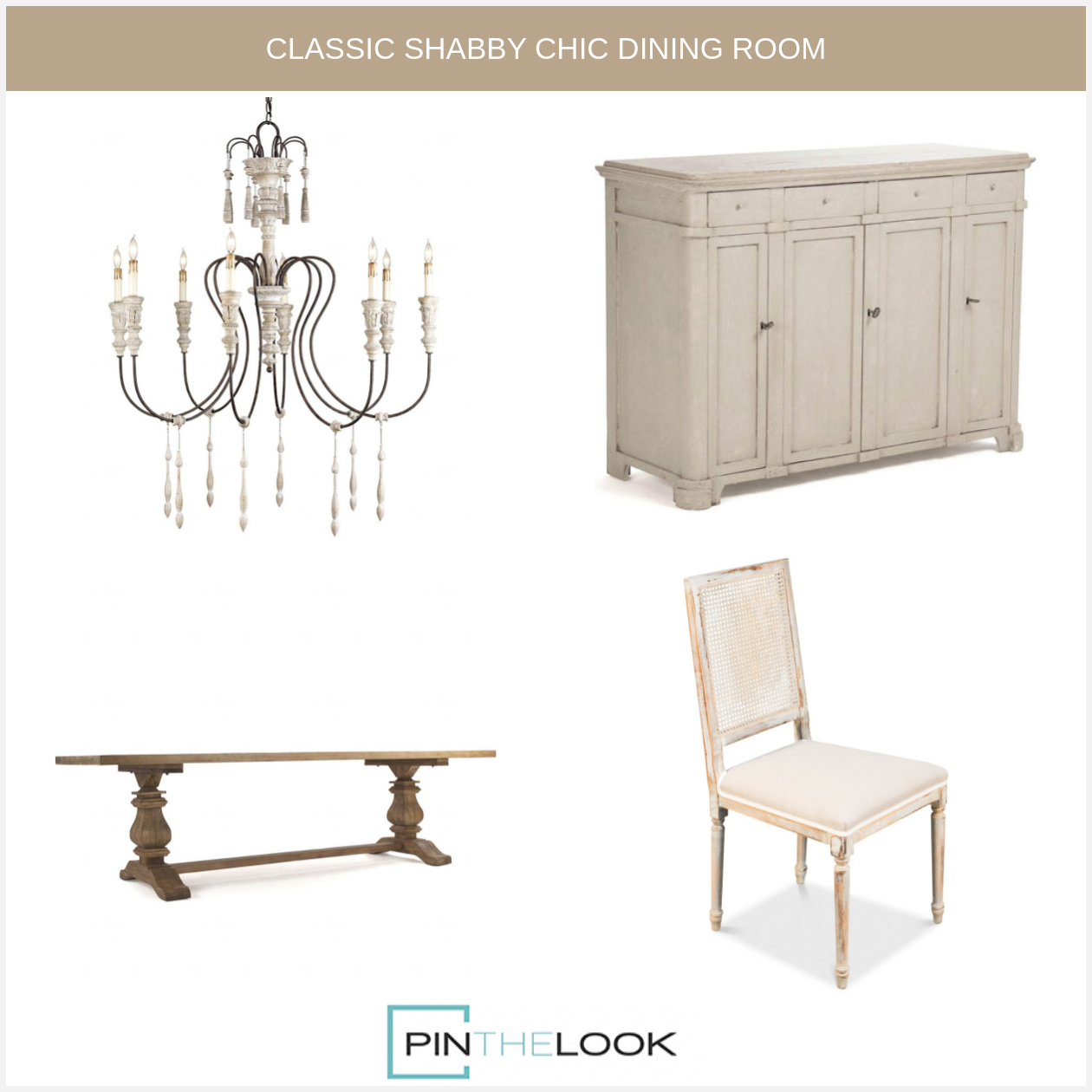 Shabby Chic and Iron Chandelier