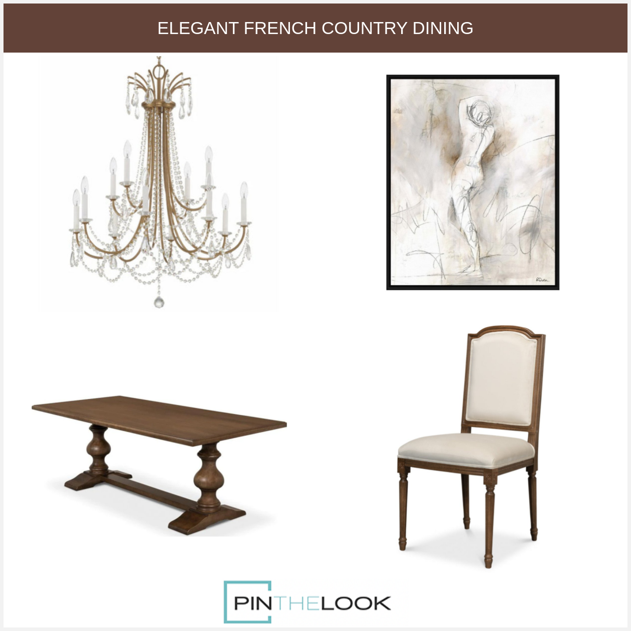 Richly Stained French Country Pedestal Table