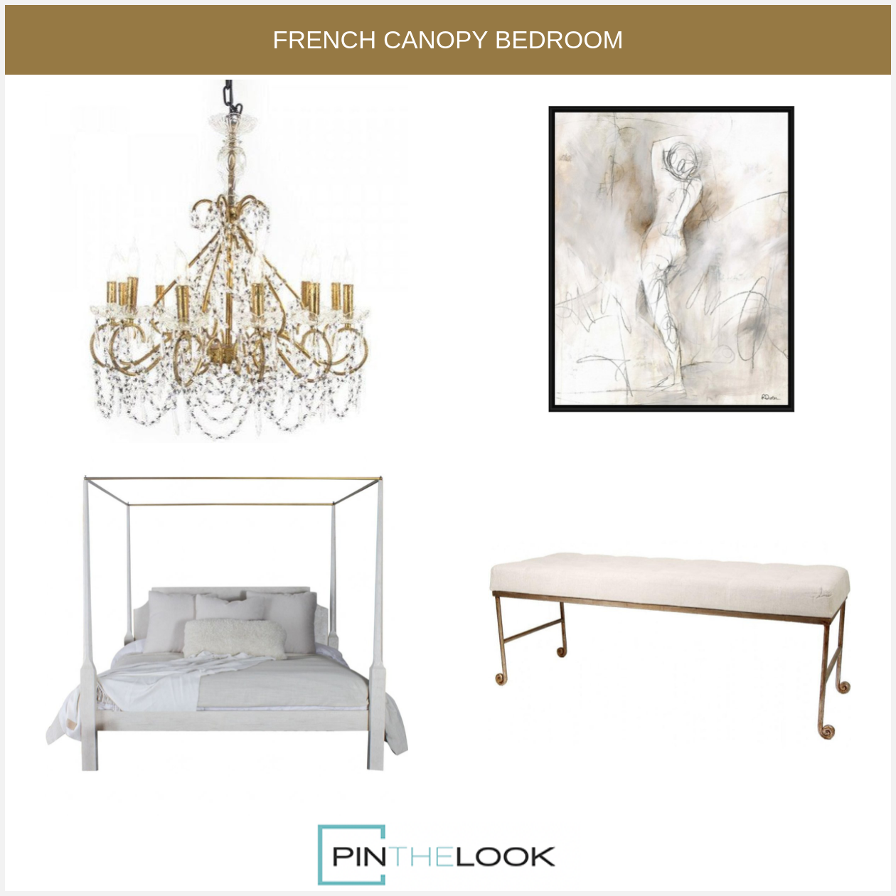 Gold Parisian Glam Chandelier