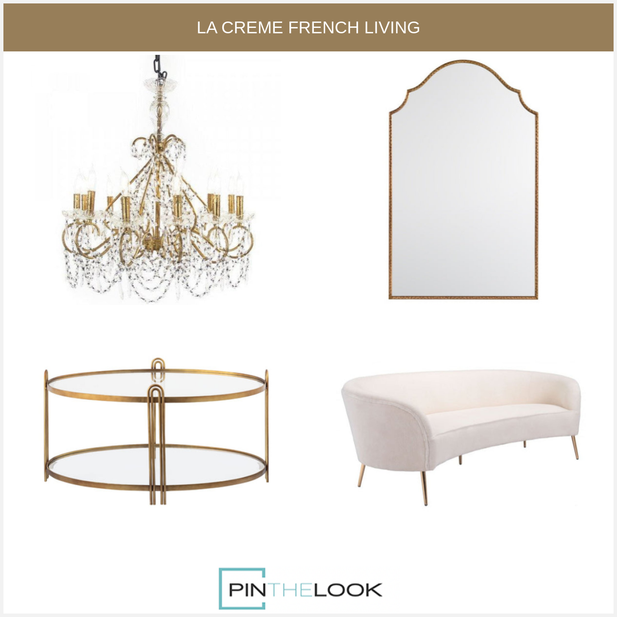 Gold Parisian Glam Chandelier