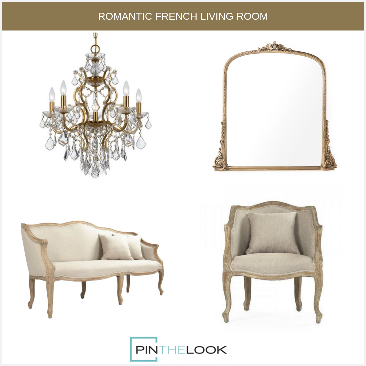 Parisian Parlor Crystal Gold Chandelier