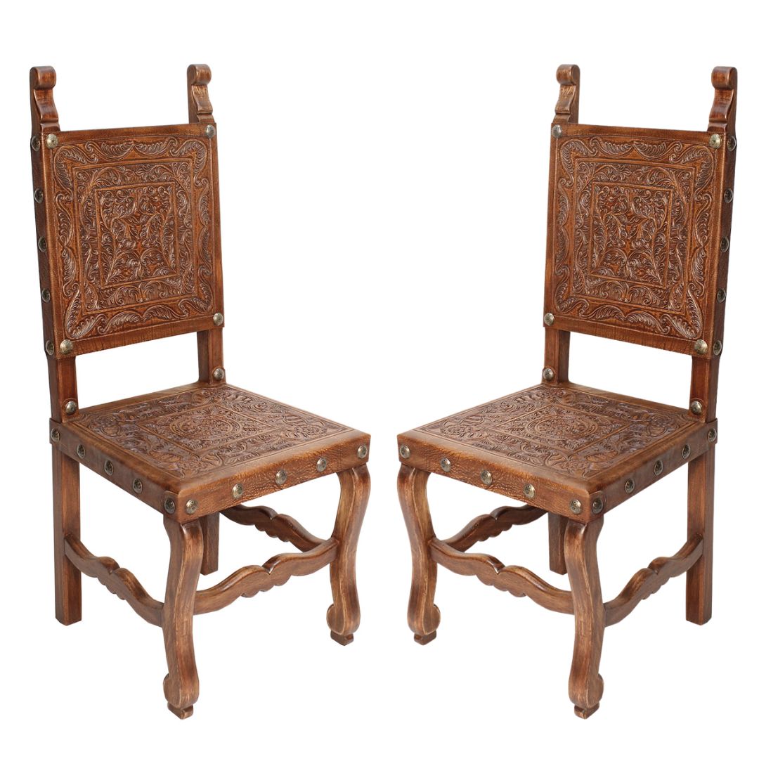 Prado Tooled Leather Dining Chair