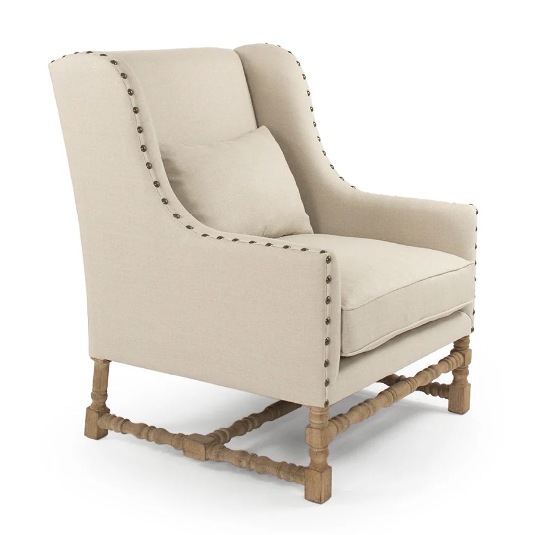 Provence Style Nail Studded Armchair