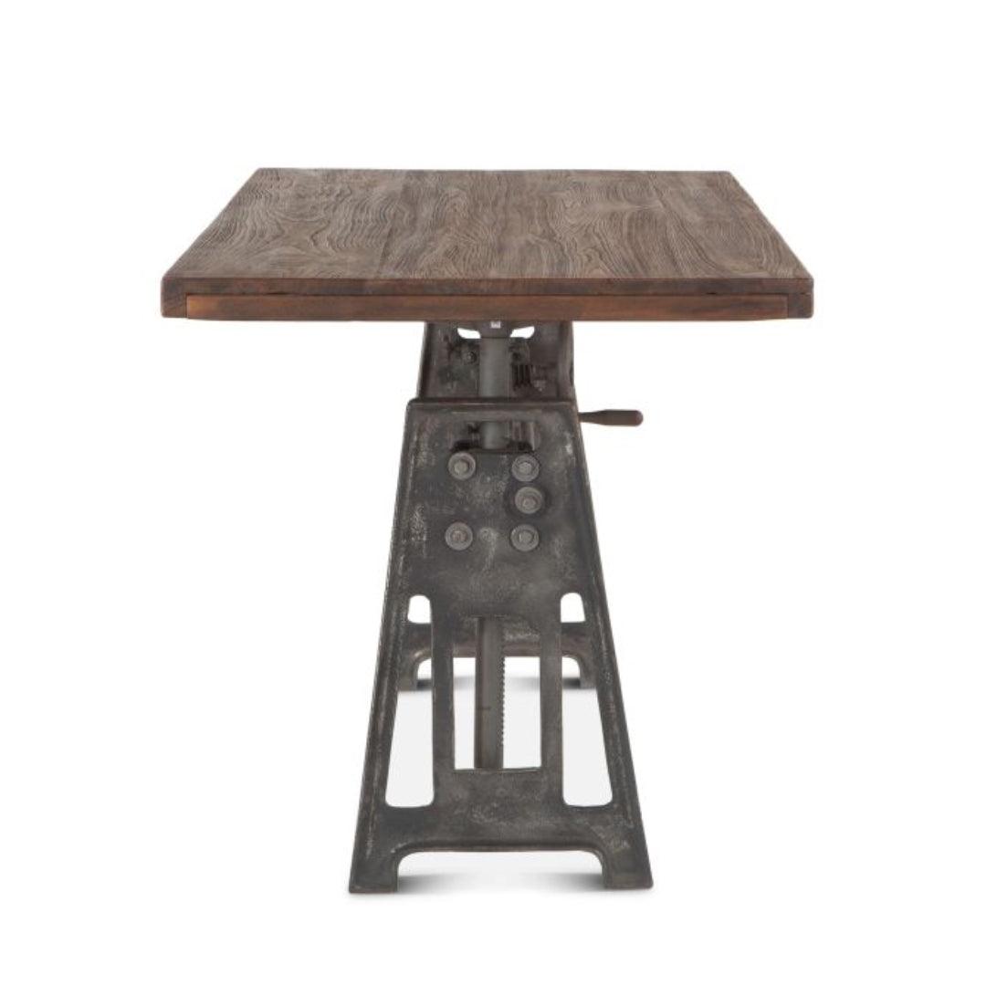 Industrial Factory Wood and Cast Iron Desk