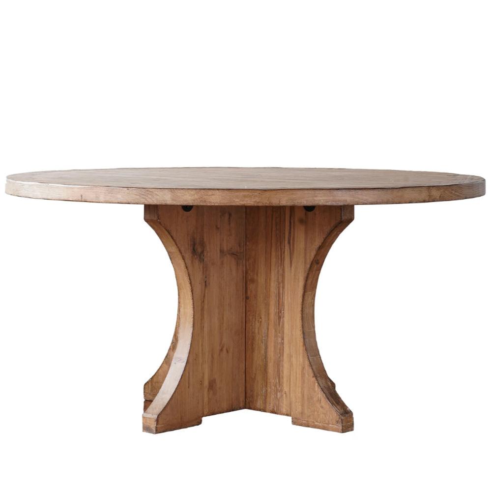 Rustic Antique Round Dining Table