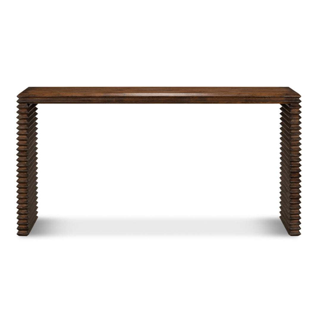 Rustic Brown Console Table