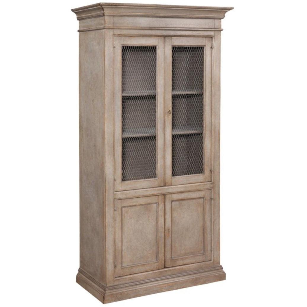 French Country Wire Mesh Cabinet