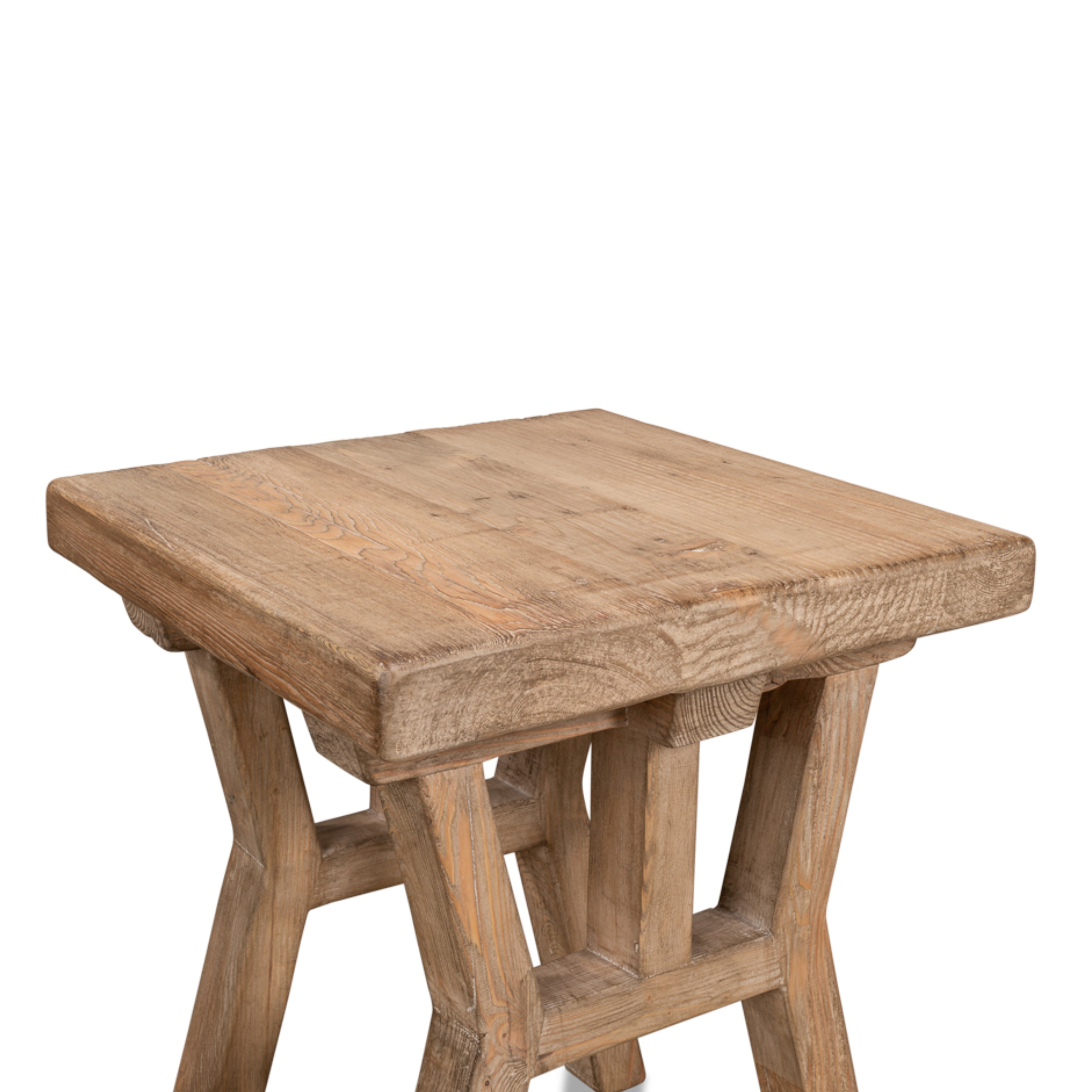 Rustic Trestle Side Table