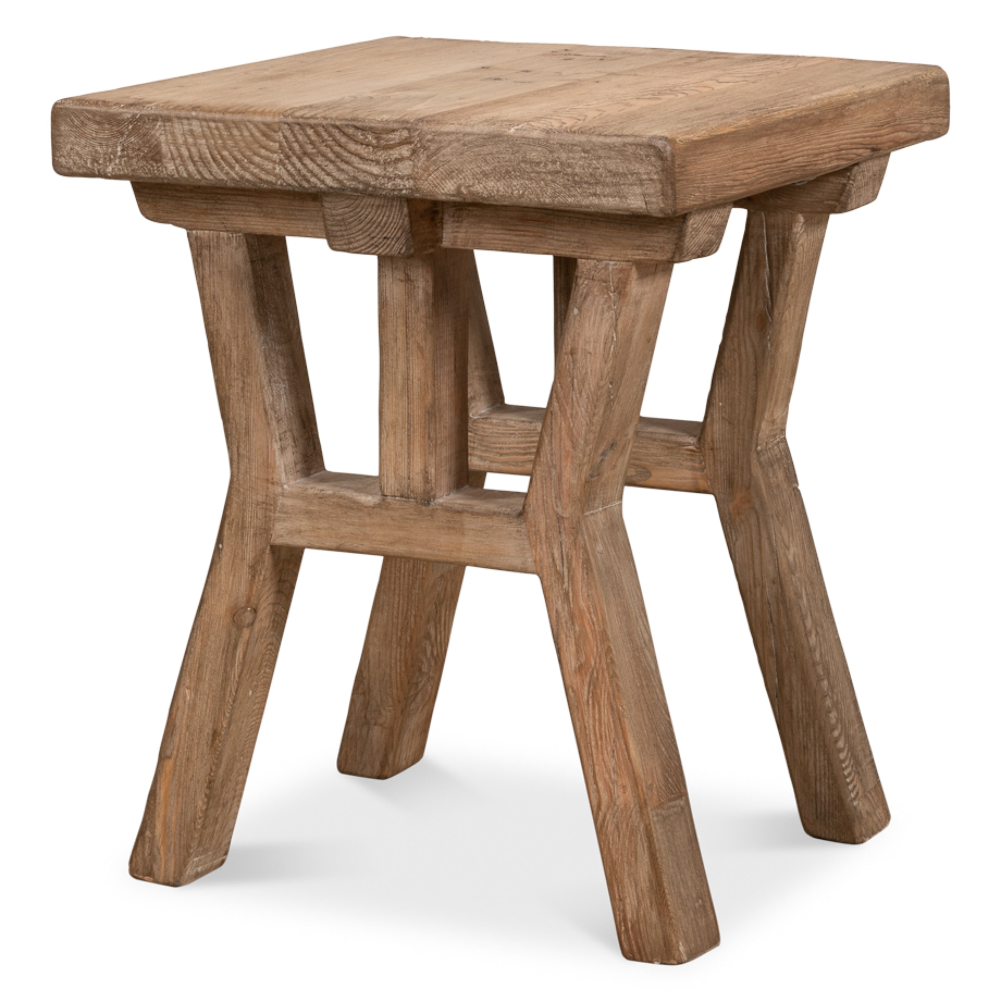 Rustic Trestle Side Table