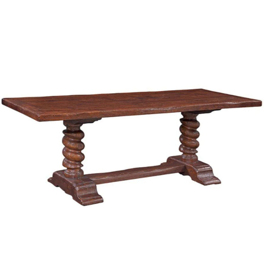 Rustic Spindle Leg Dining Table