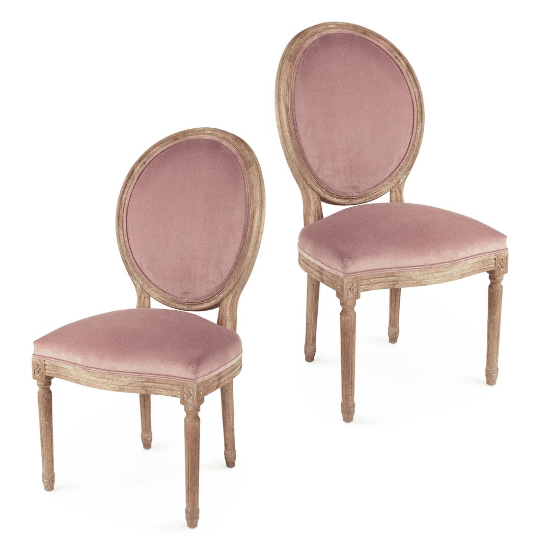 Rose Velvet Dining Side Chairs