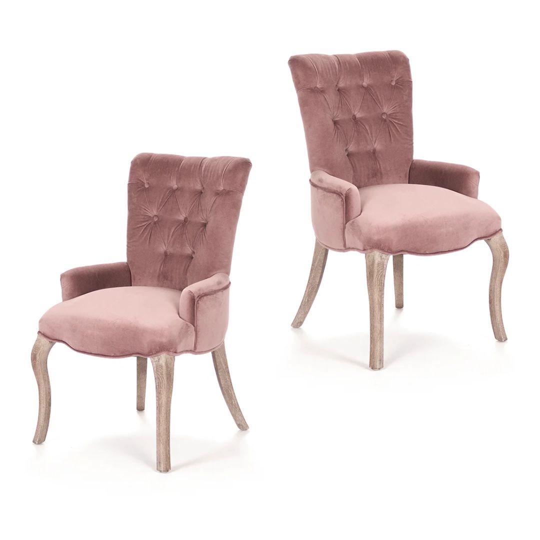 Pink tufted chairs sale