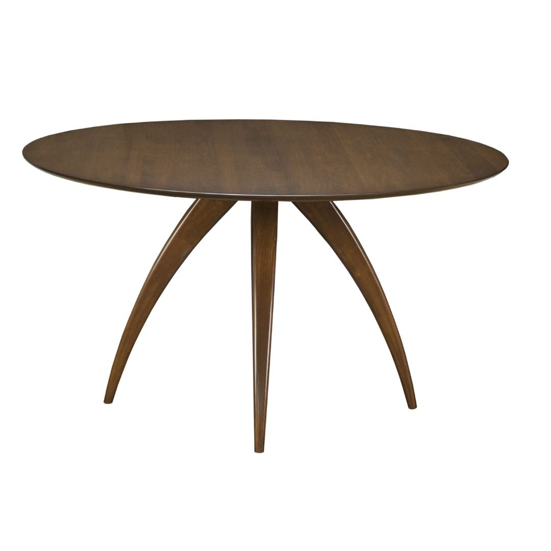 Round Arced Leg Dining Table