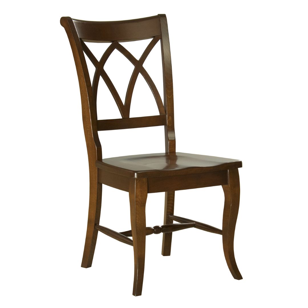 Double X Back Solid Wood Dining Chair